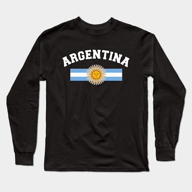 Argentina flag Long Sleeve T-Shirt by Designzz